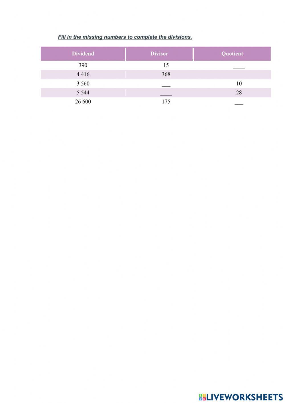 Adding subtraction and divisions