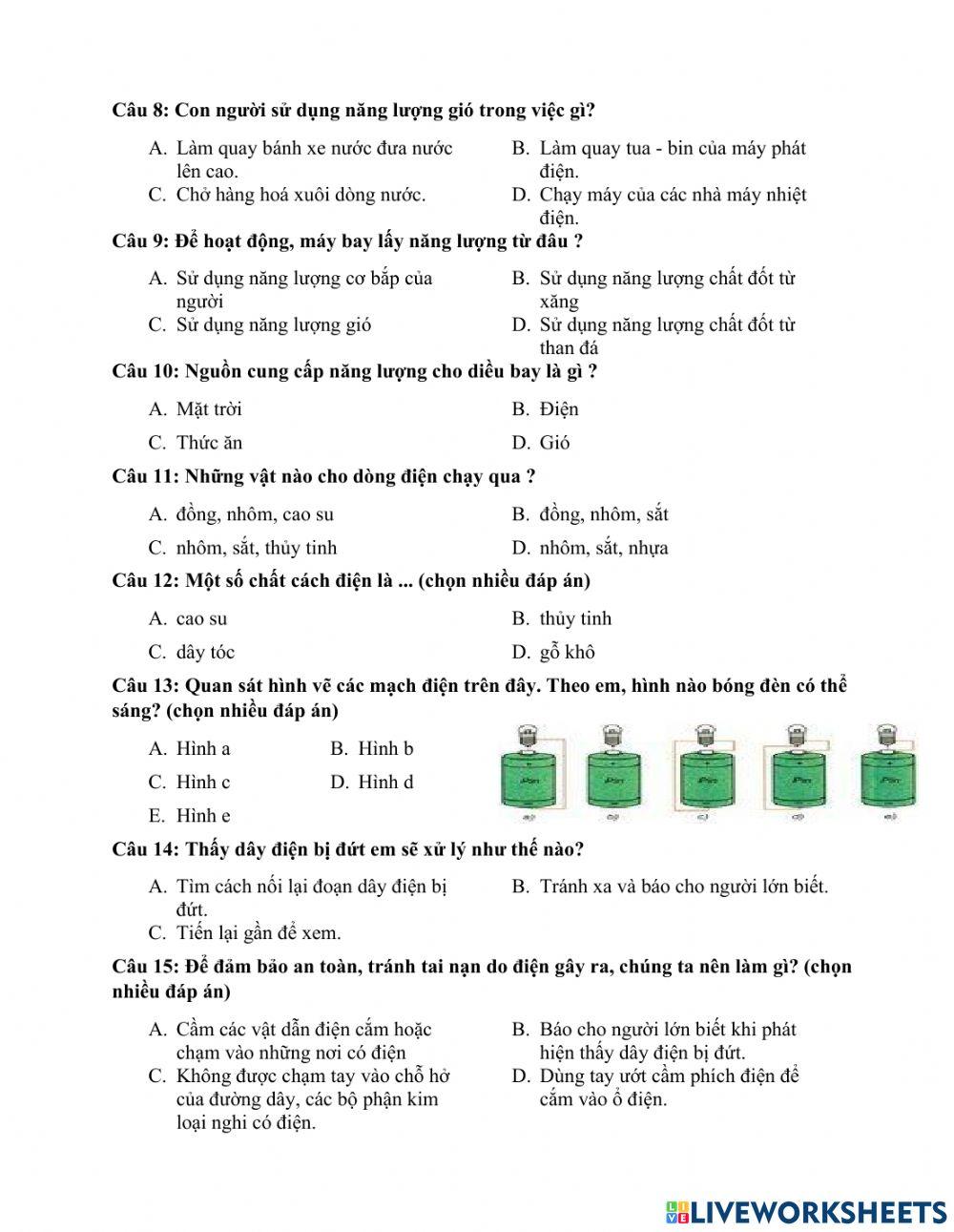 Khoa học giữa kì II
