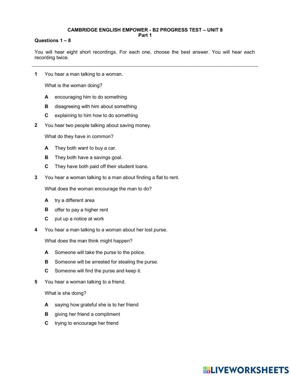 Cambridge engli free interactive worksheets 5322478