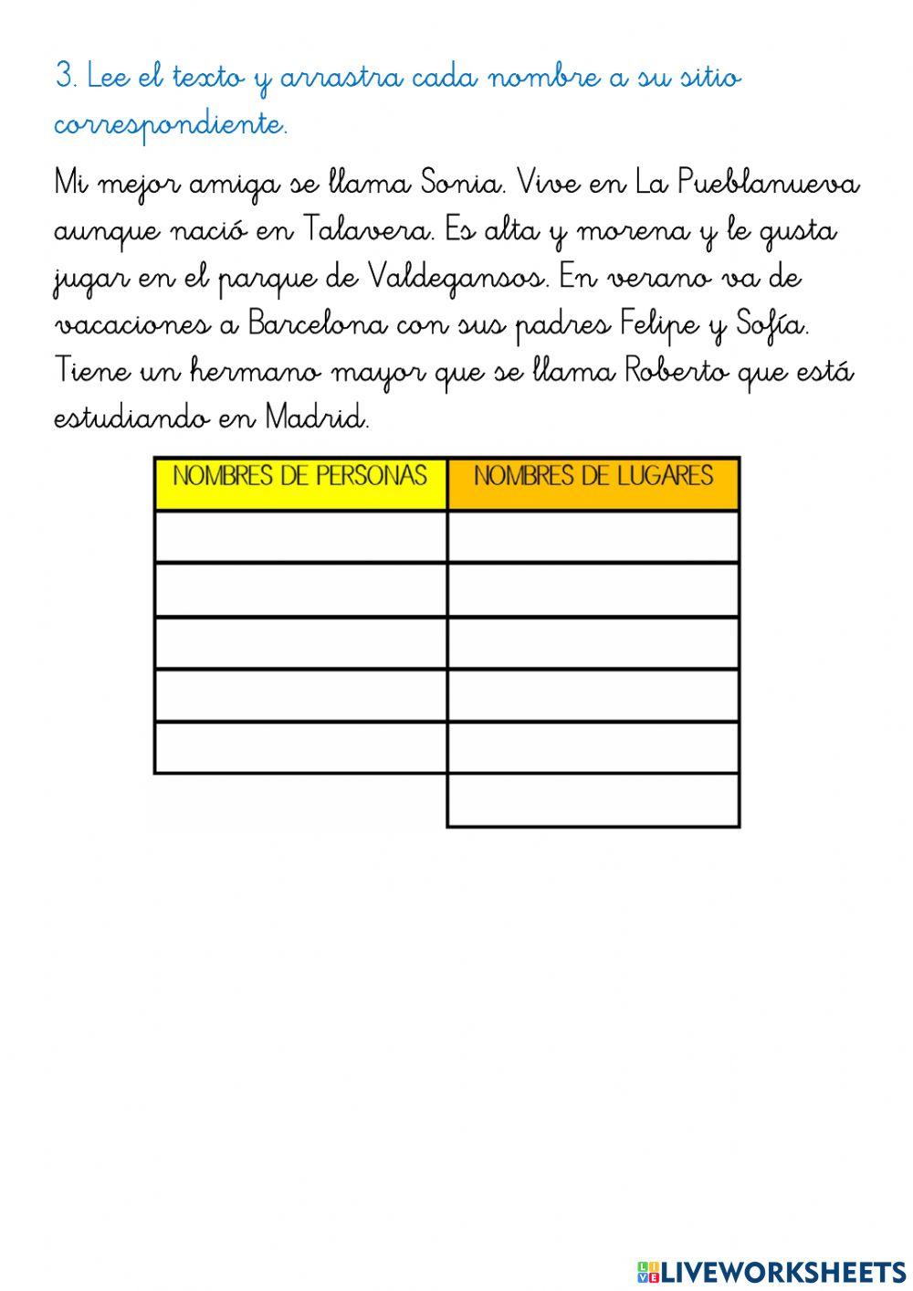 Mayuscula nombres de lugares