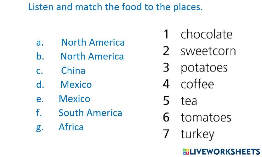 Geography: Food around the world