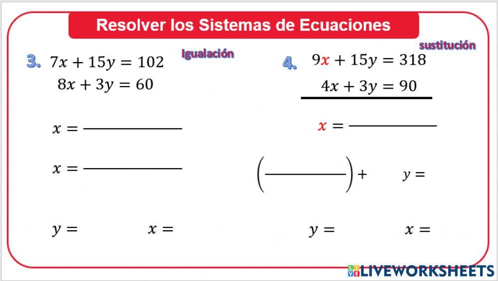 Sistemas de Ecuaciones 2 A