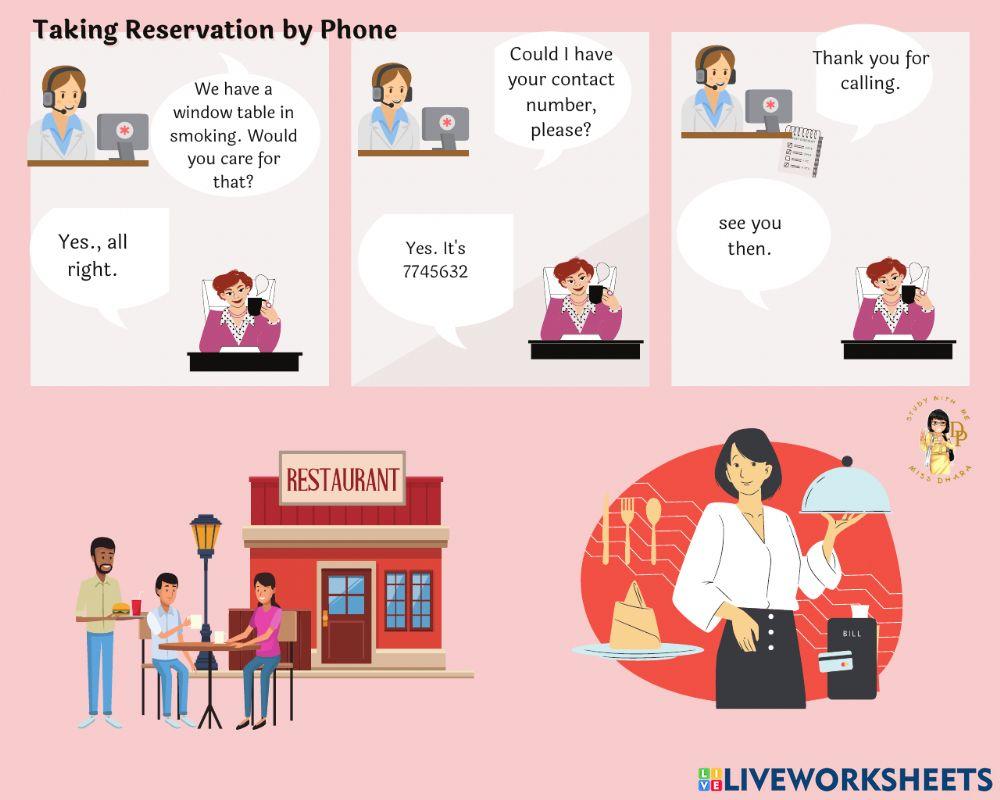 Taking reservation by phone