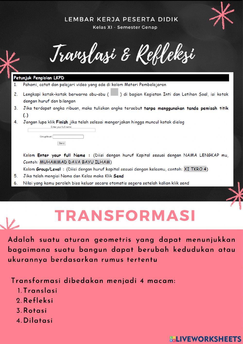 LKPD Translasi Refleksi 2122