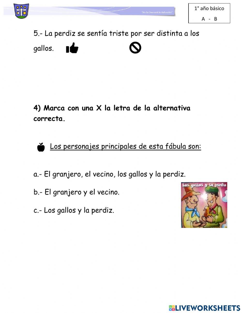 Evaluación comprensión lectora