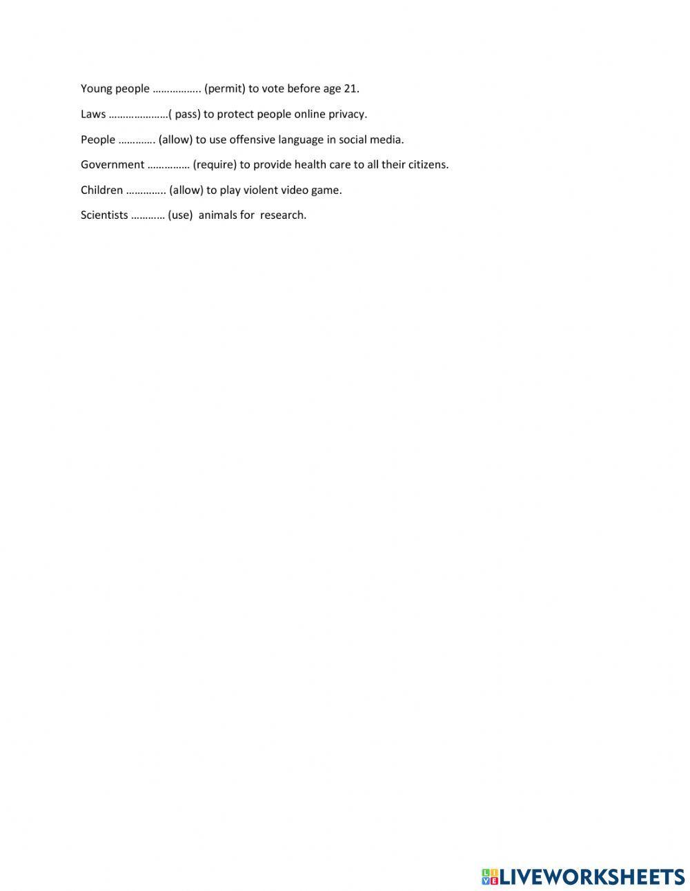 Passive voice with modals