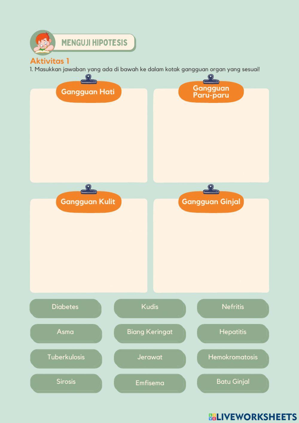 E-LKPD 2: Gangguan pada Sistem Ekskresi dan Upaya Pencegahan atau Penanggulangannya
