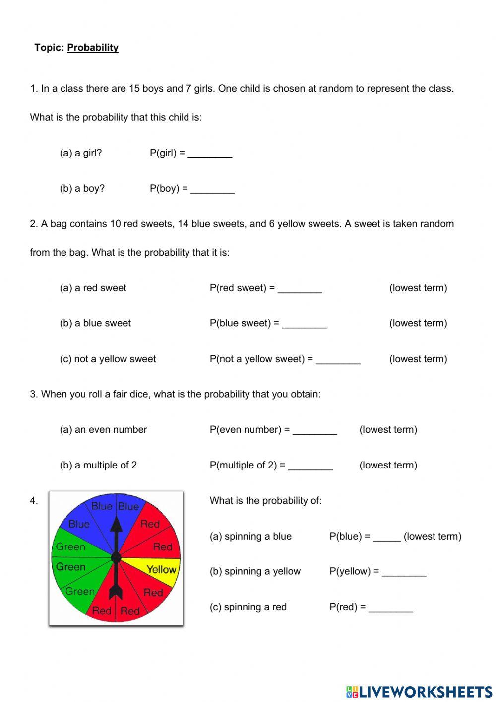 1991459 | Probability | donel3 | LiveWorksheets