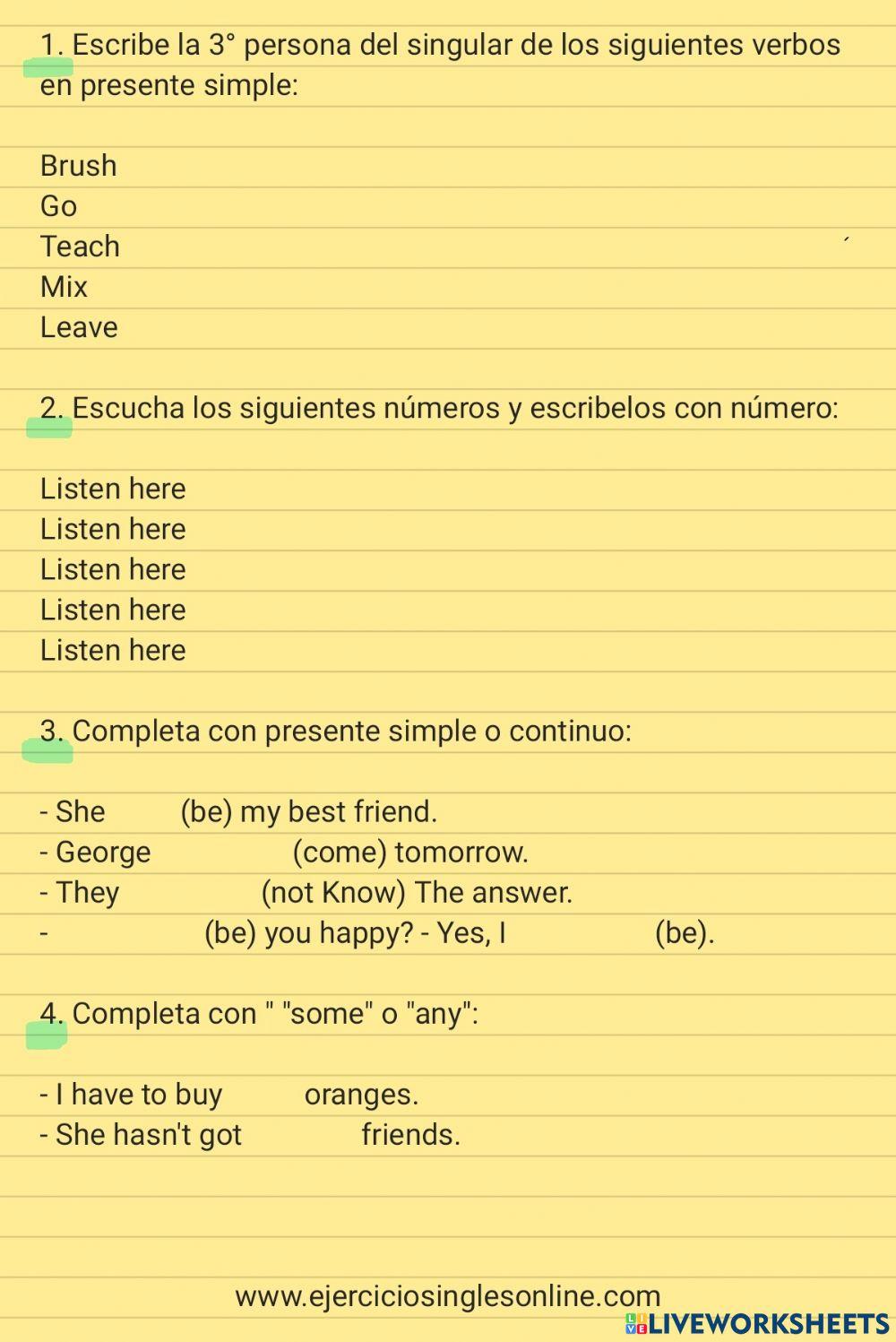 Primaria inglés - Examen 11