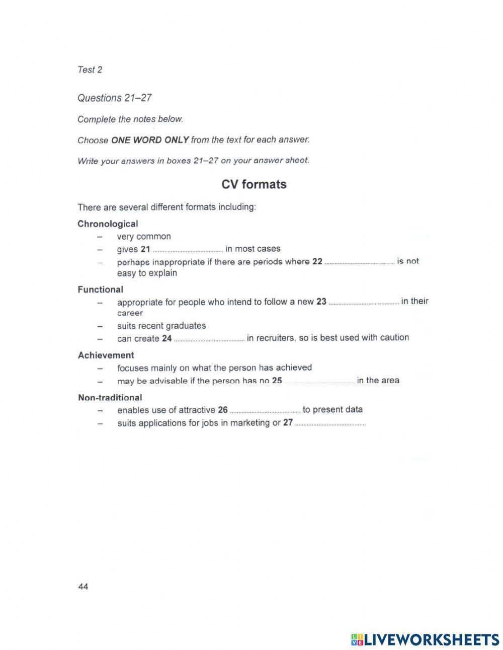 General Training - Cambridge 13- Test 2 - Part 1