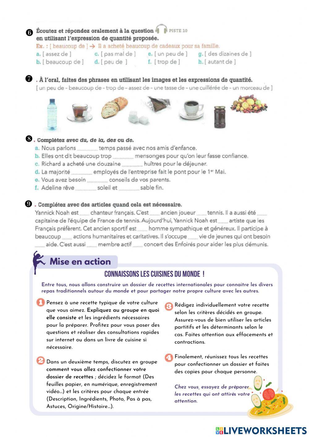 Determinant partitif et effacement - B1