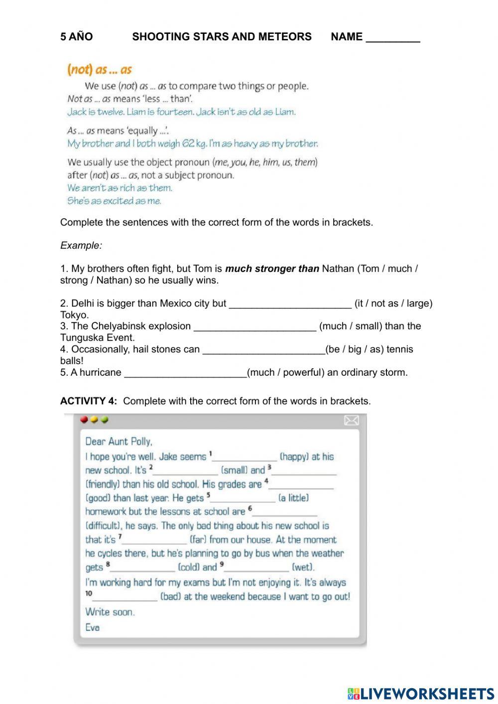 (8) shooting stars and meteors