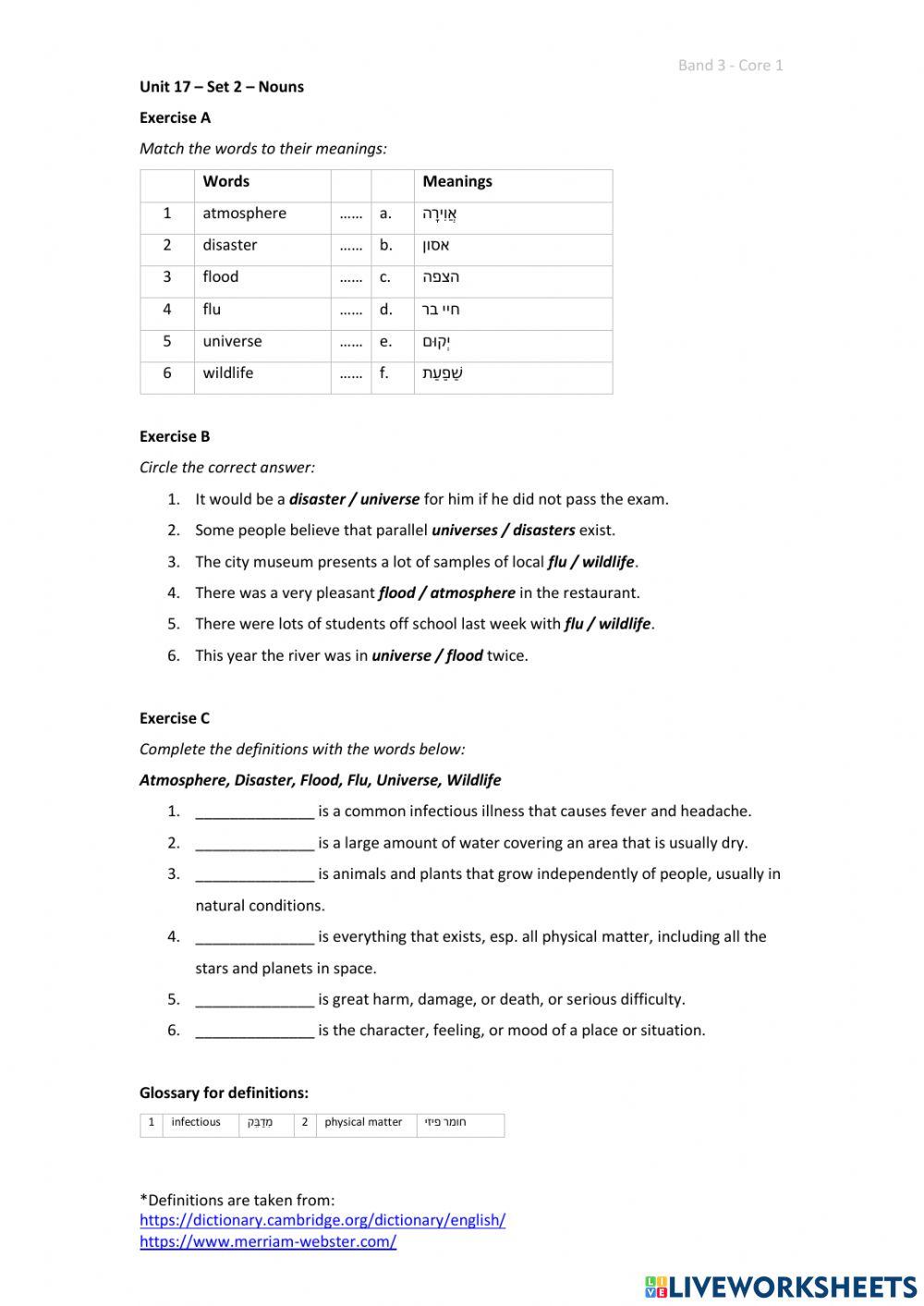 Band 3 (Core 1) - Unit 17 - Set 2