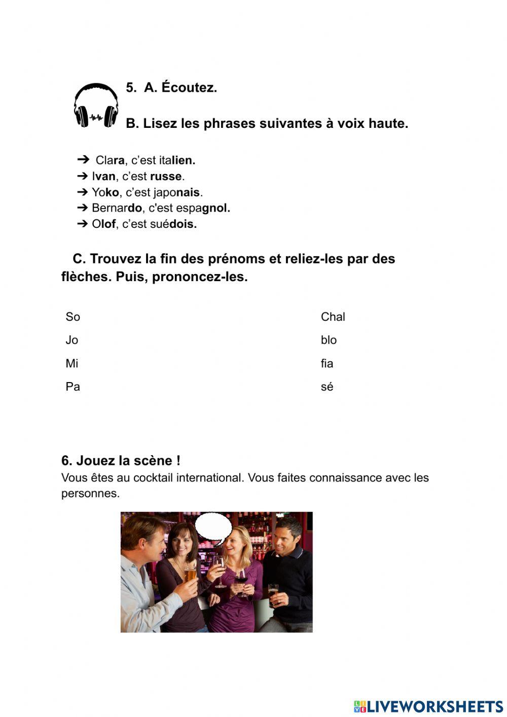 Faire con naissance, dire la nationalité