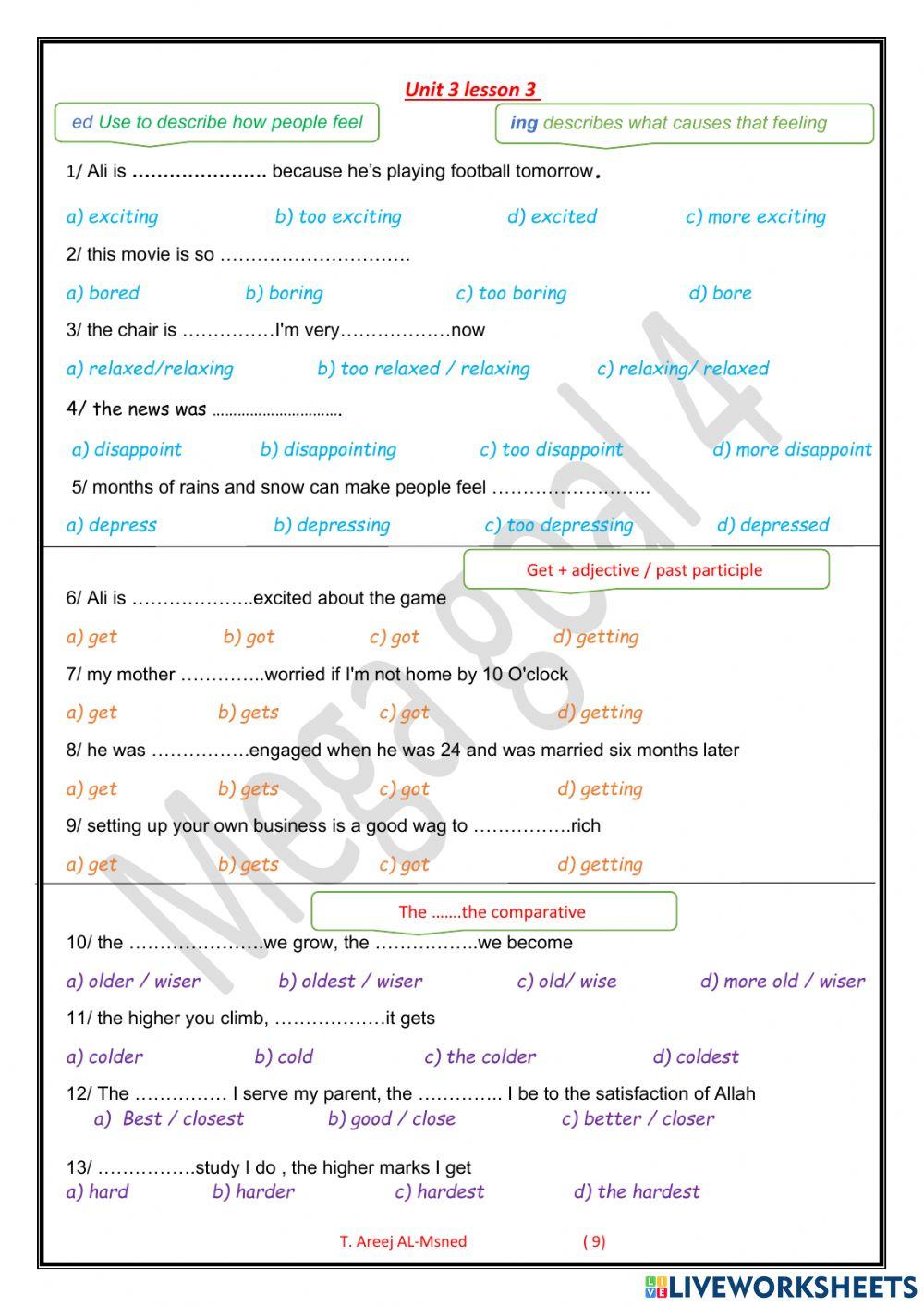 Mega 4 - unit 3 lesson 3