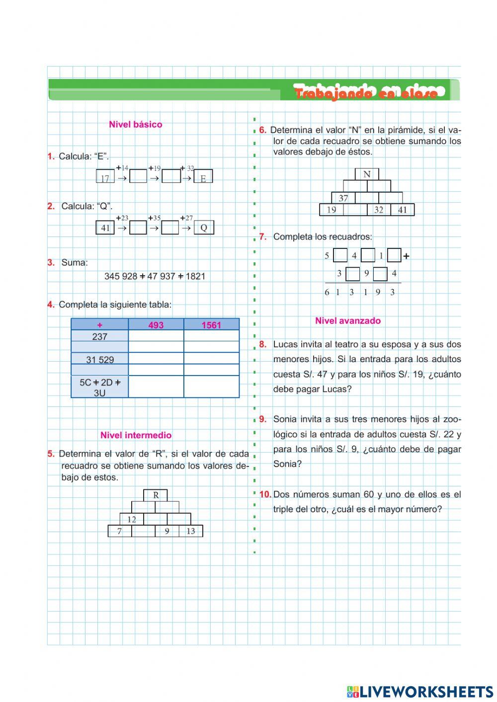 Adición de Números Naturales