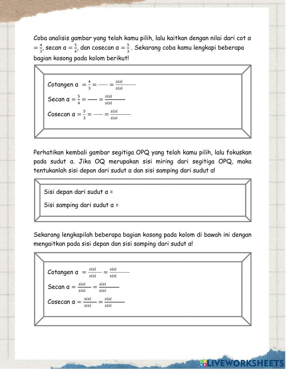 E-LKPD Perbandingan Trigonometri