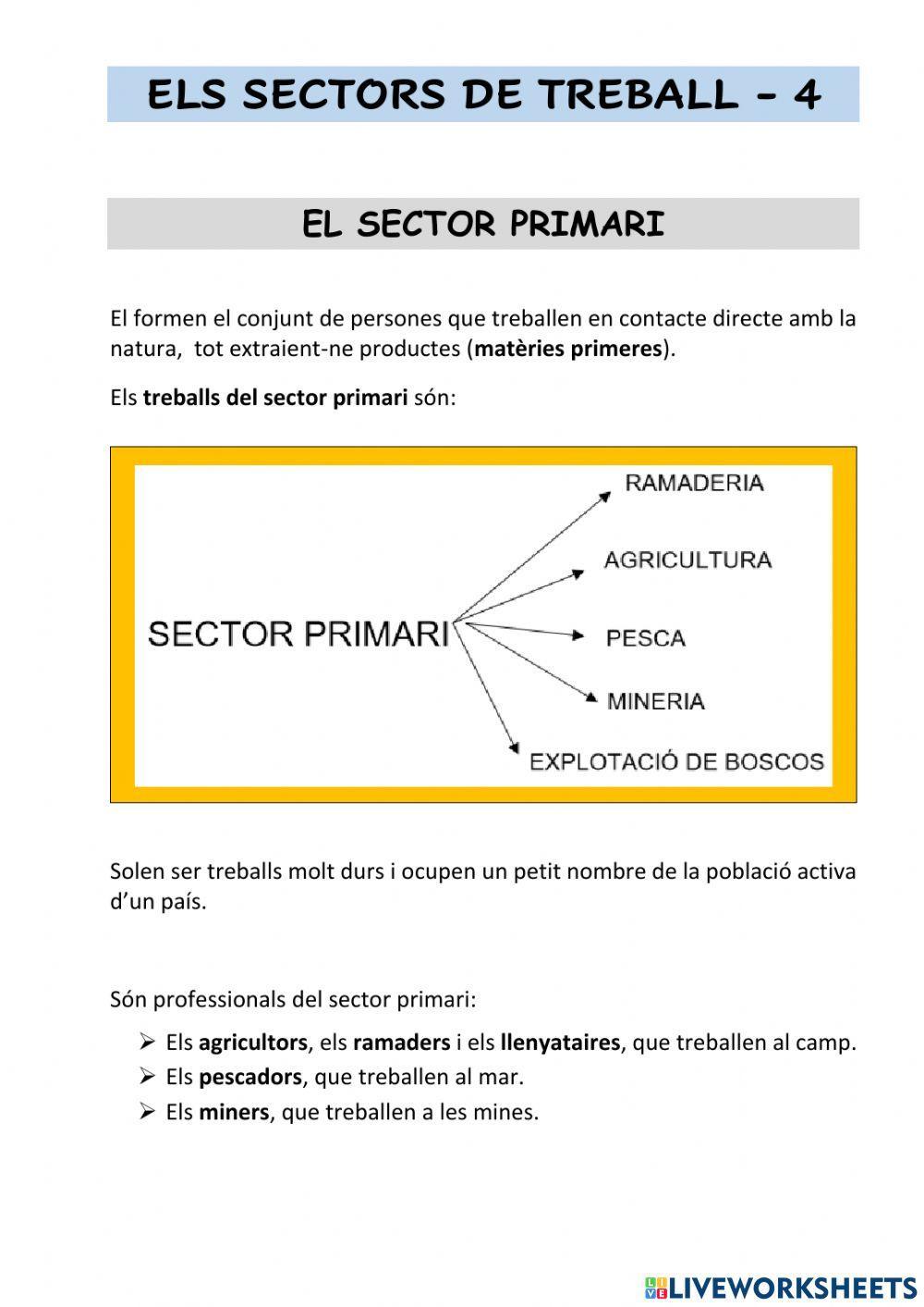 Els sectors de treball - 4