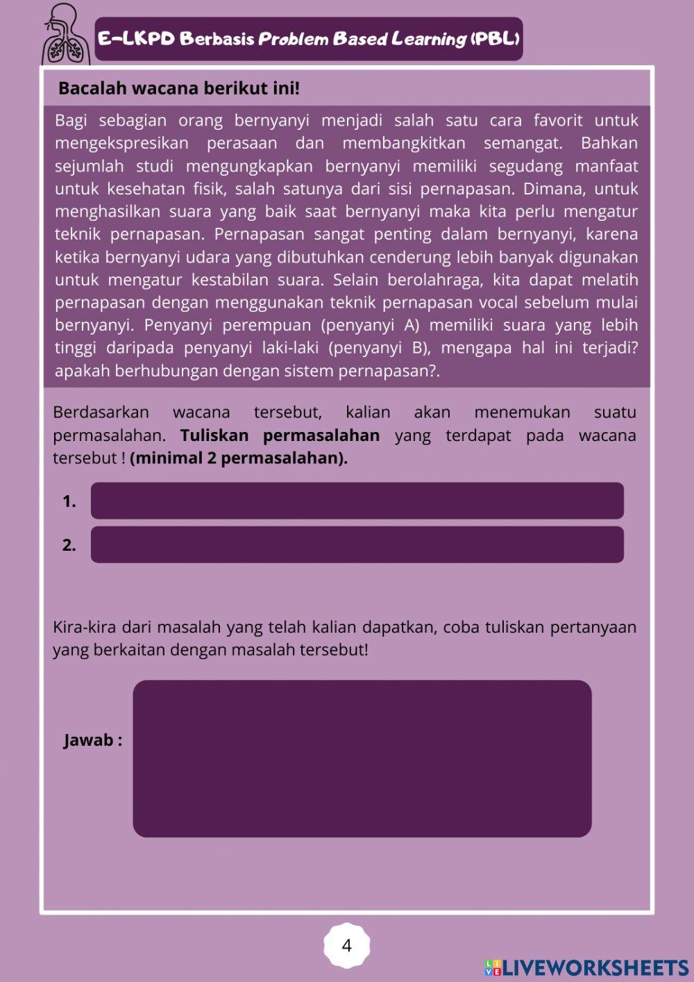 E-LKPD Sistem Pernapasan Bagian 2