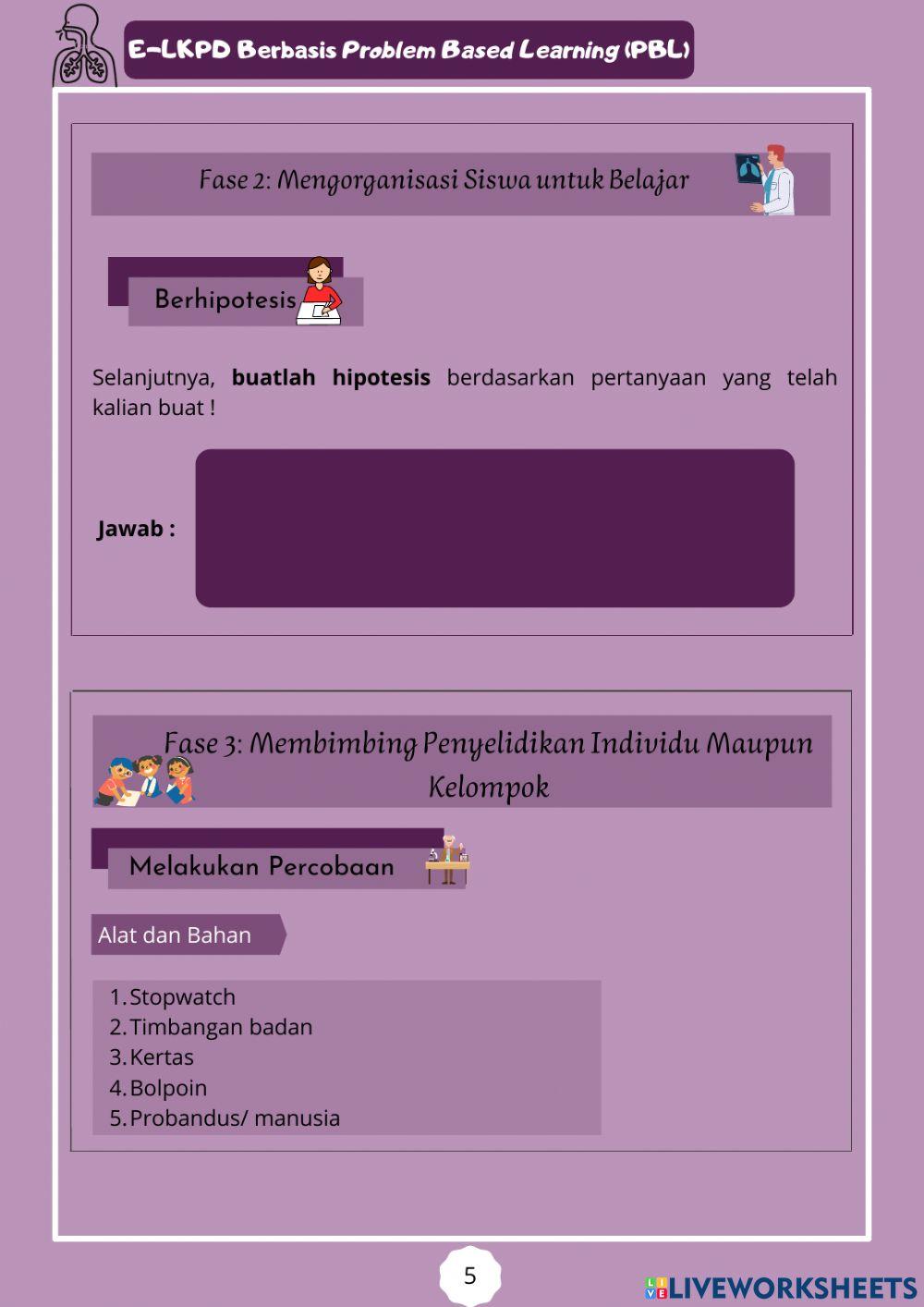 E-LKPD Sistem Pernapasan Bagian 2