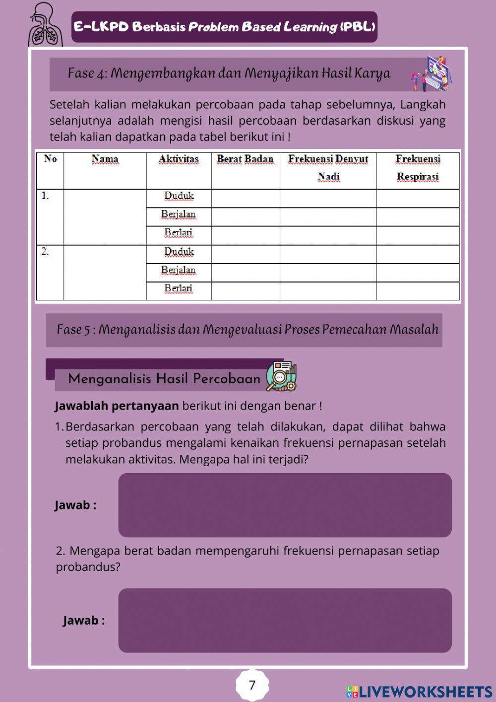 E-LKPD Sistem Pernapasan Bagian 2