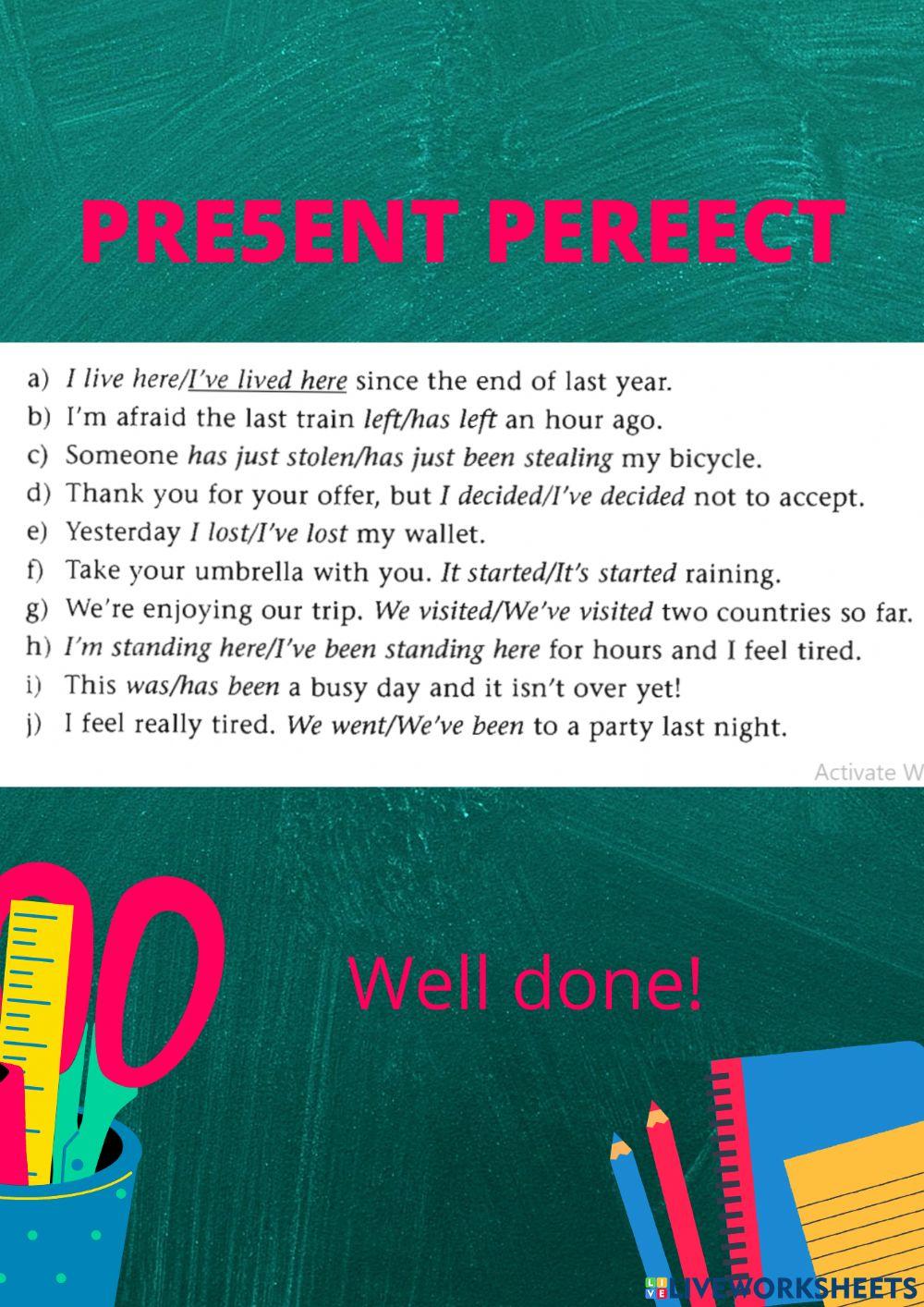 Present perfect