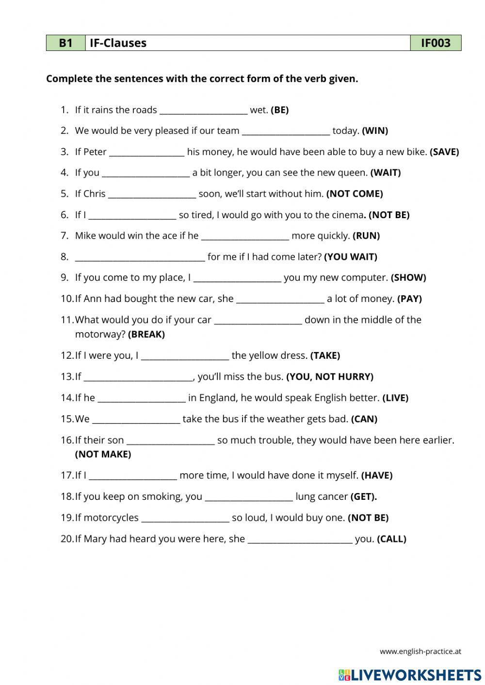 Vocabulary and Grammar test