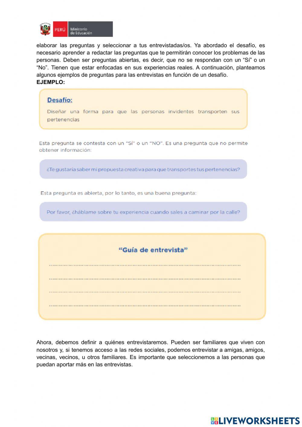 Formulamos el desafío a partir de las potencialidades de nuestra comunidad y recogemos información de las personas
