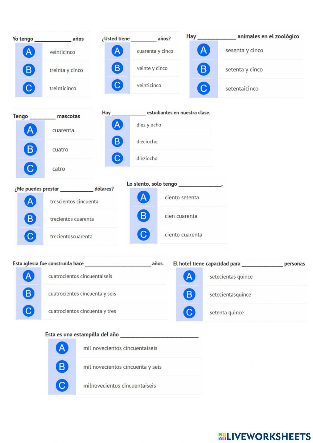 Los números después del cien
