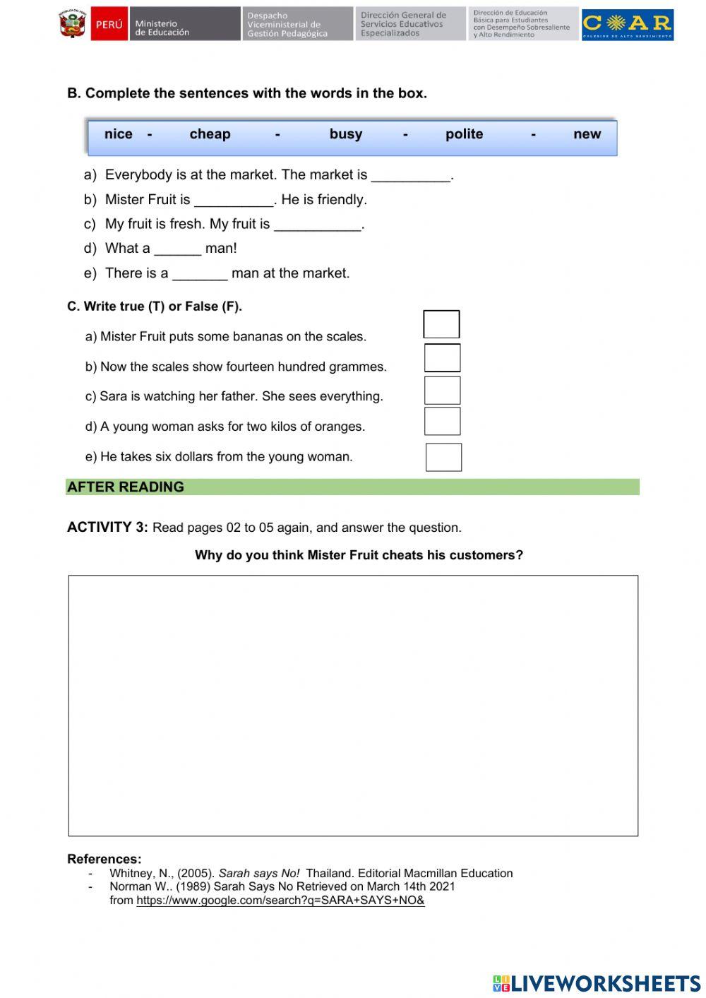 Sara Says No (pages 2-5)
