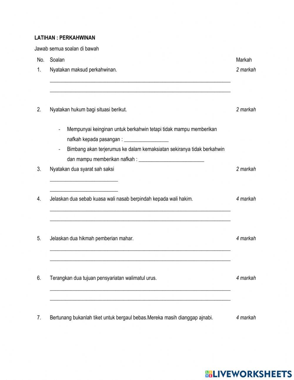 Pengukuhan Ting 5 : Perkahwinan