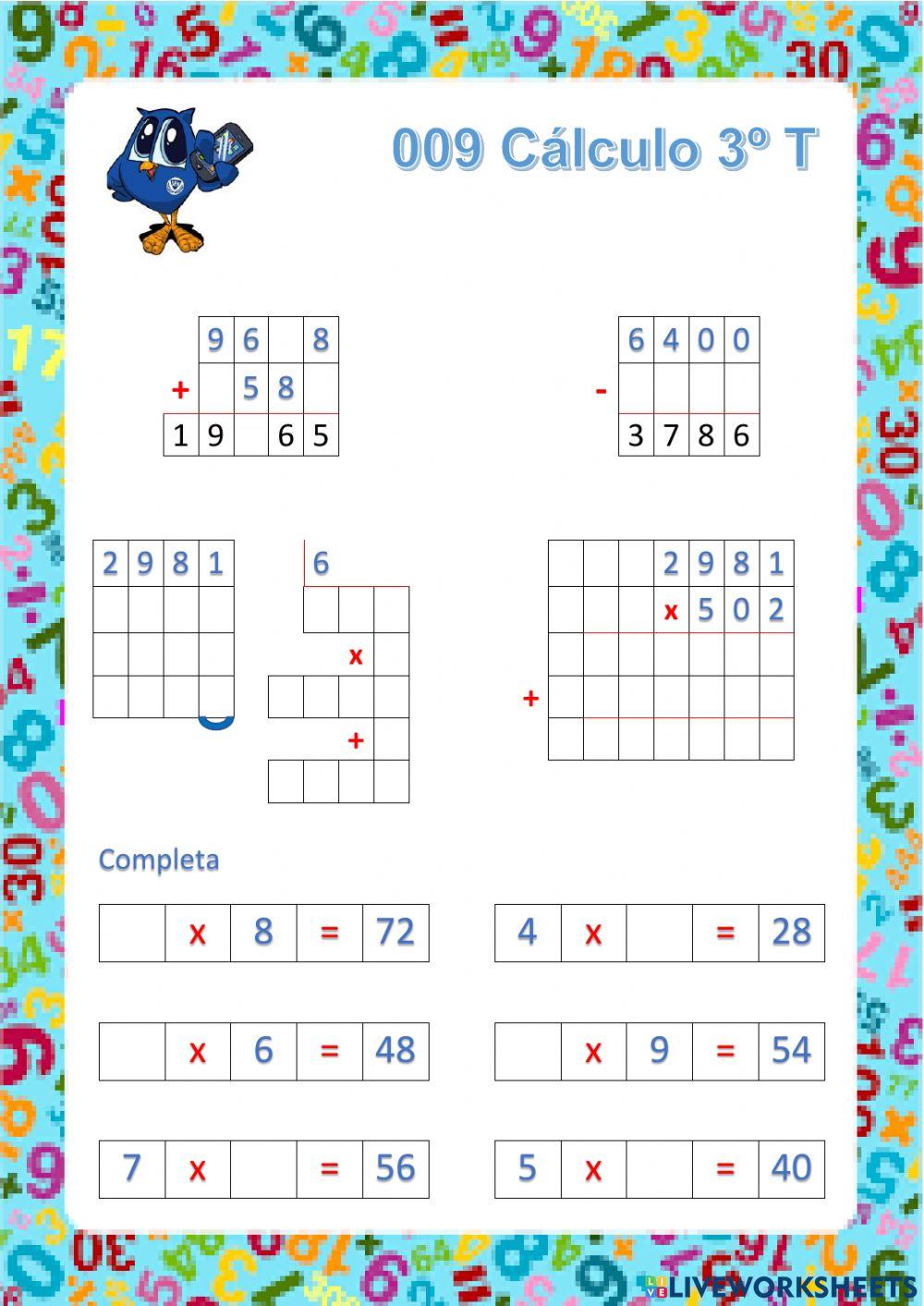 009 Cálculo Tercer Trimestre