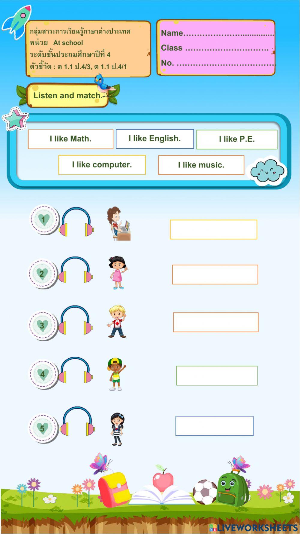unit-2-what-subject-do-you-like-online-exercise-for-live-worksheets