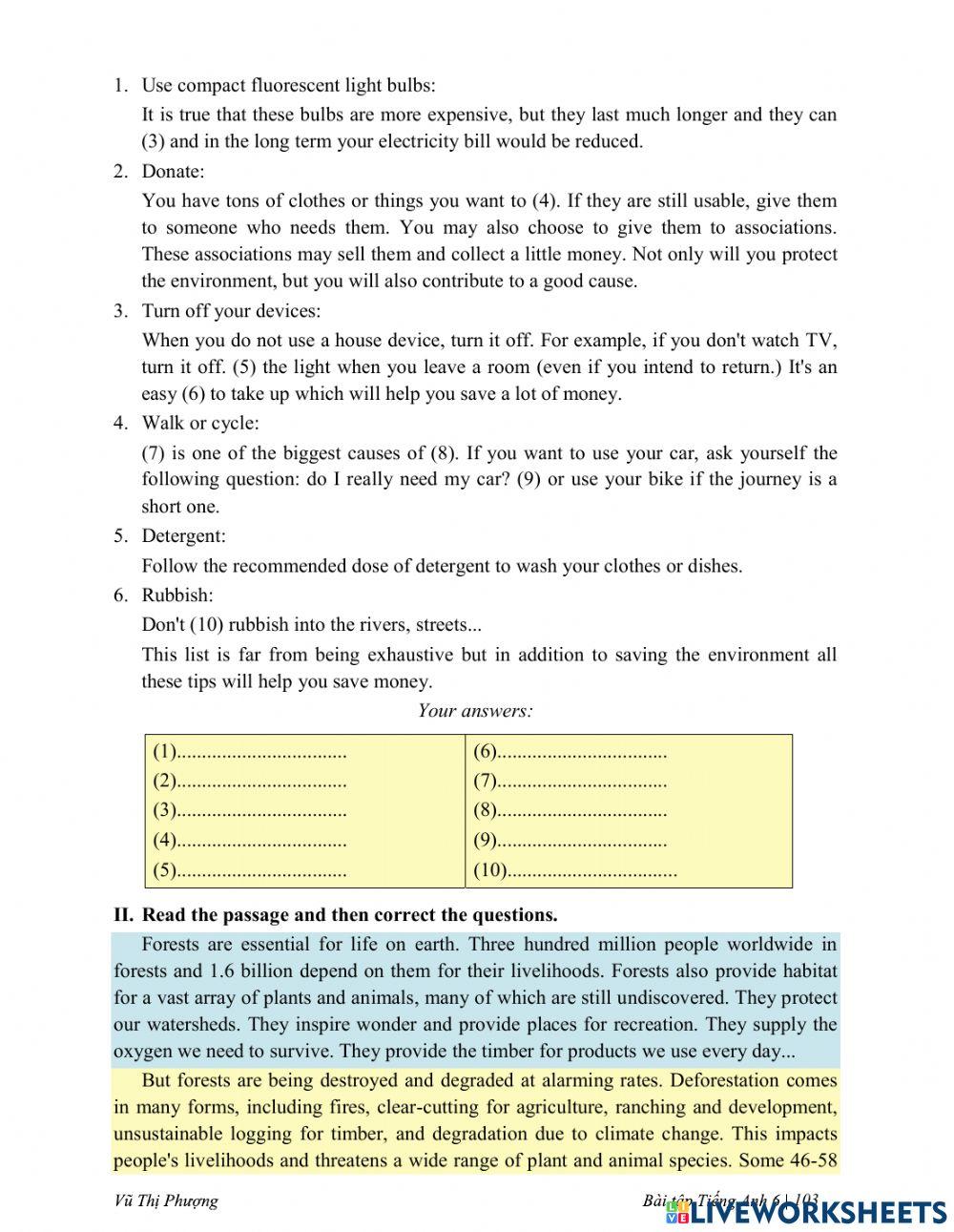 E6. u11. our greener world- VTP