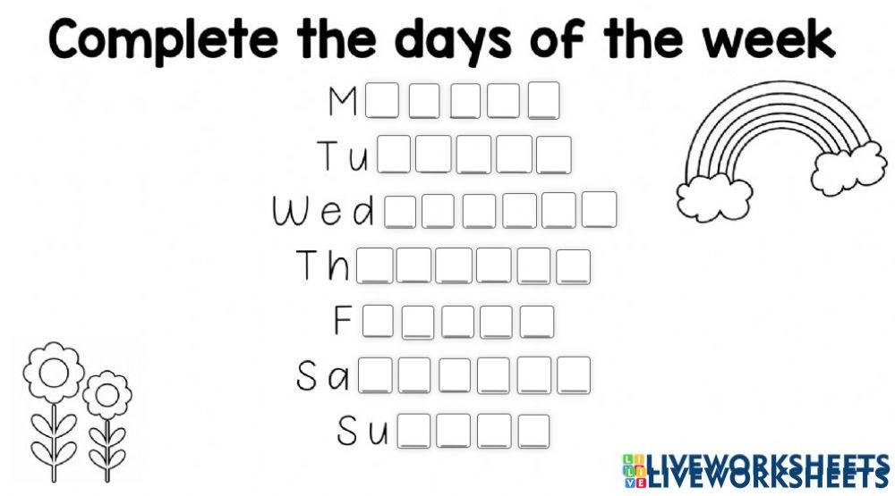 Days of a week