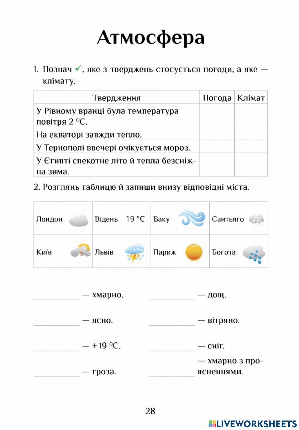 Погода і клімат-атмосфера-3 кл-Воронцова-ЯДС
