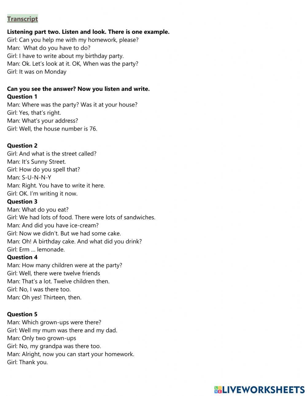 A1 Birthday Party (Movers)