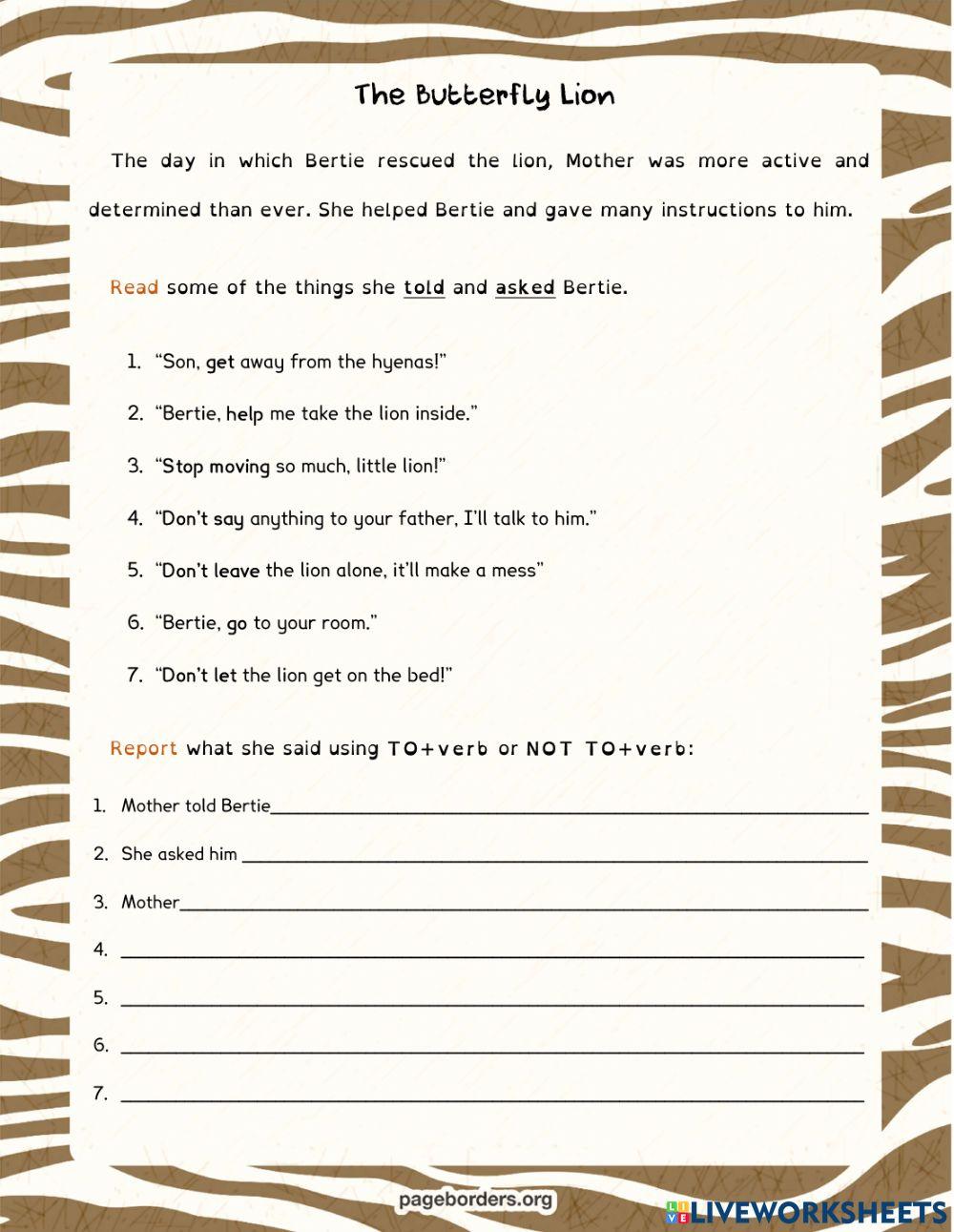 Reported commands and requests