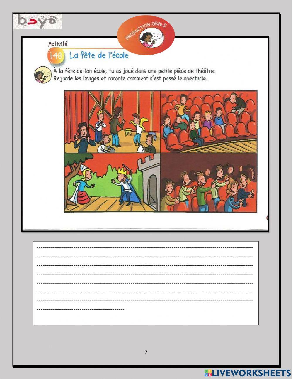 Production ecrite lieux et evenements culturels