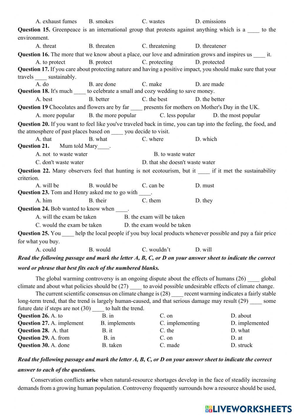 Sample test for 2nd term EXAM – grade 10 (N02)