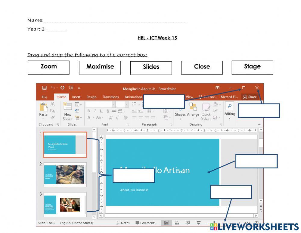 Hbl ict yr 2 wk15 powerpoint interface online exercise for live