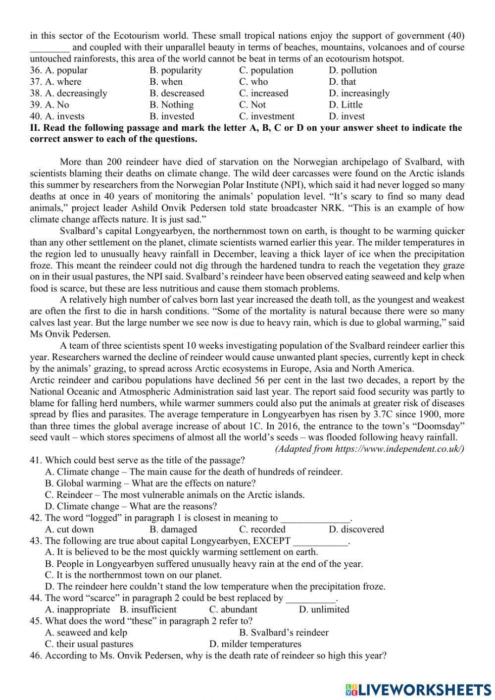 Sample test for 2nd term EXAM – grade 10 (N03)
