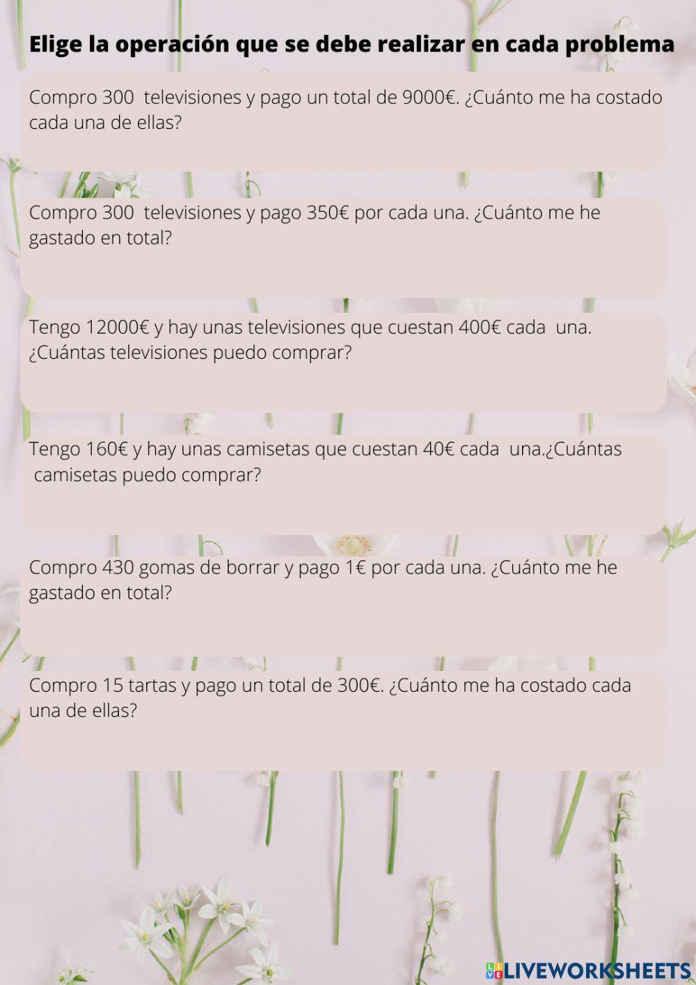 Identificación de operaciones