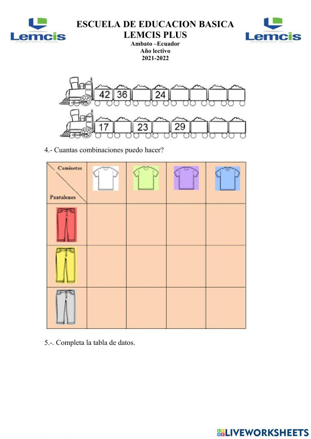 Evaluacion p 1 q2 mate 3ro