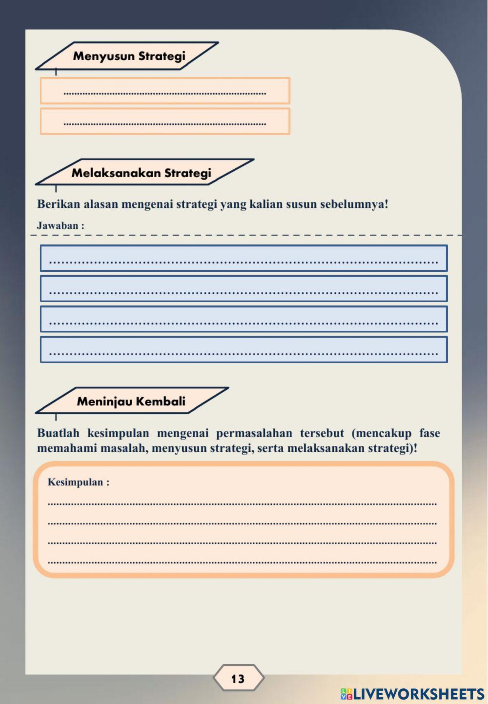 E-LKPD Berbasis Liveworksheet