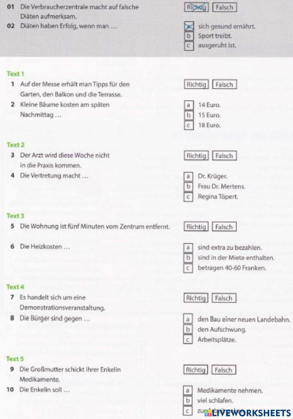 So geht's noch besser Modelltest 10 Hören Teil 1