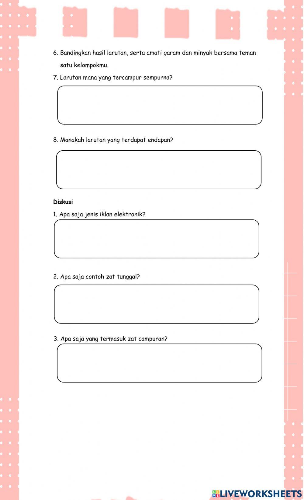 Zat Tunggal dan Zat Campuran