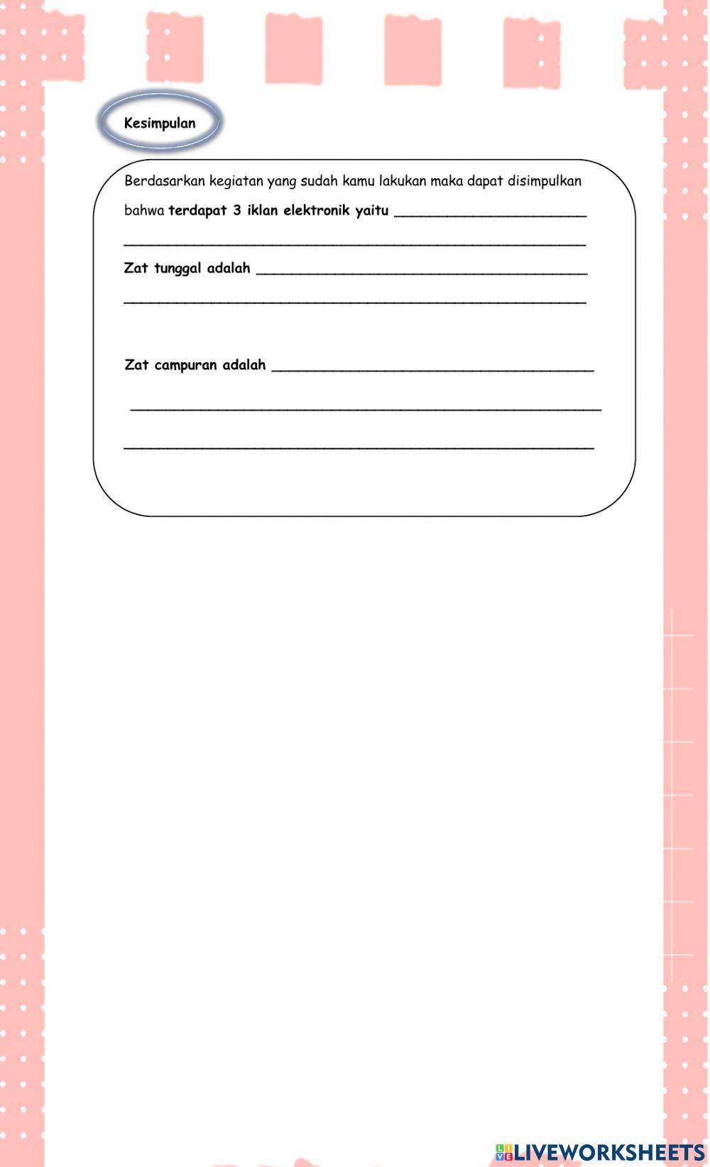 Zat Tunggal dan Zat Campuran