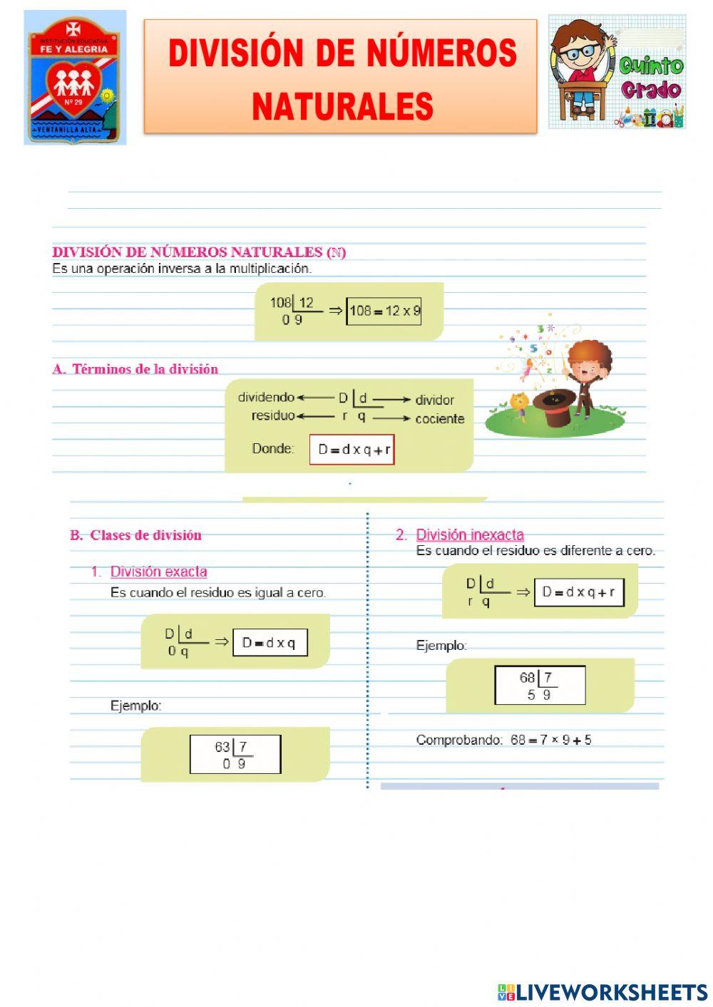 División de Números Naturales