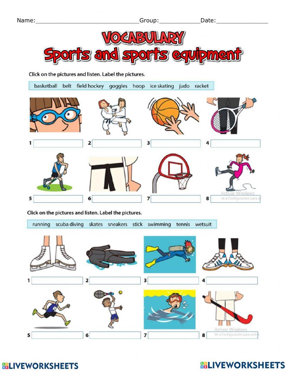 Sports And Equipments